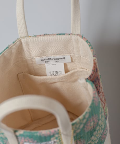 ARTE POVERA｜【 ARTEA - 26SP47 】 インドキルトラリー＆フランスシーツMIX NEW ラウンドBAG (M)