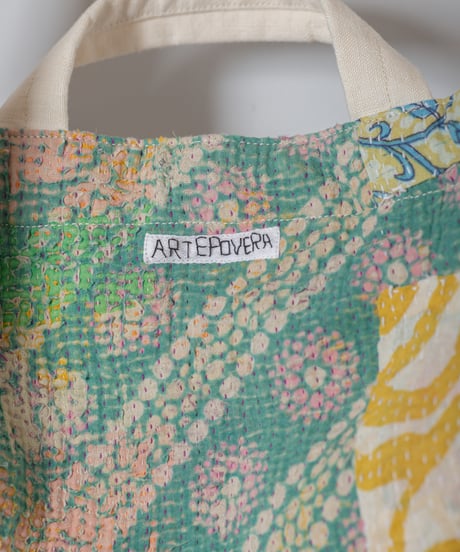 ARTE POVERA｜【 ARTEA - 26SP45 】 インドキルトラリー＆フランスシーツMIX トート＆ショルダーBAG