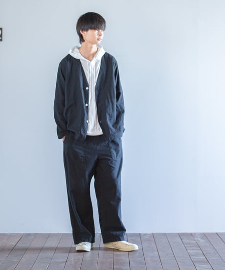 ATPOVA｜【 2025spring61 】コットンリネン製品染 ノーカラーJKT