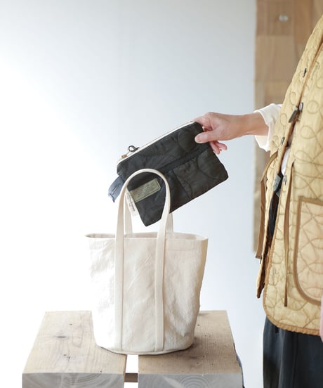 ★ARTE POVERA｜【 artea-fw2377 】U.Sキルトライナー製品染 RE-ポーチ（S）