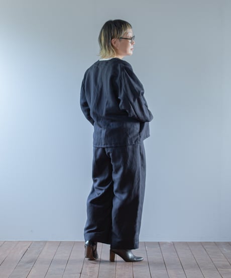 ★ATPOVA｜【 2026spring12 】 セレモニー リネンポリエステル混 ノーカラーJKT