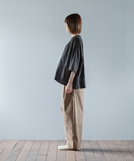 ATPOVA｜【 26SU45(TEIBAN - ATP025) 】 リネンコットン wideクルーT(製品染)