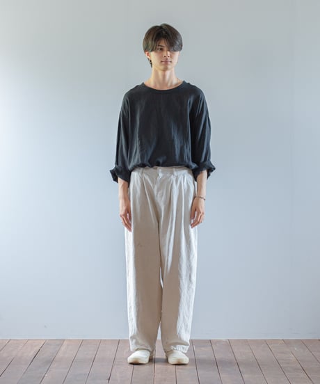 ARTE POVERA｜【 ARTEA - 26SP36 】 フランスUSEDシーツMIX ステンシル2タックPT
