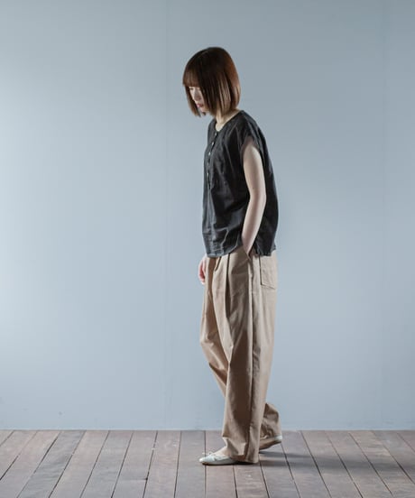 ATPOVA｜【 26SU42 】 リネンコットン NEWフレンチキャミ(製品染)