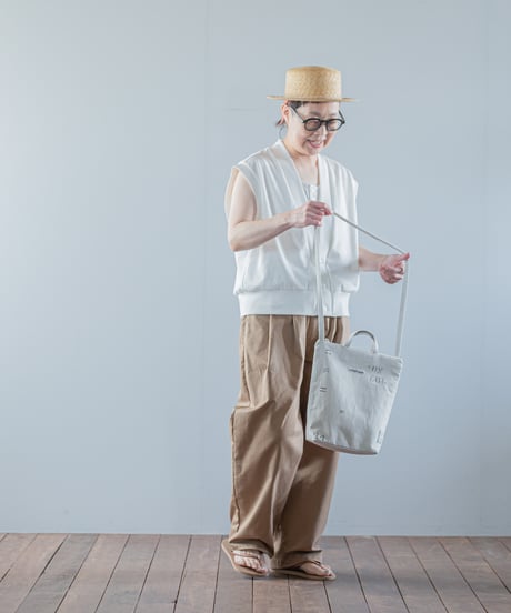 ARTE POVERA｜【 26SU68 】 フランスUSEDシーツMIX RE-サコッシュ(M)