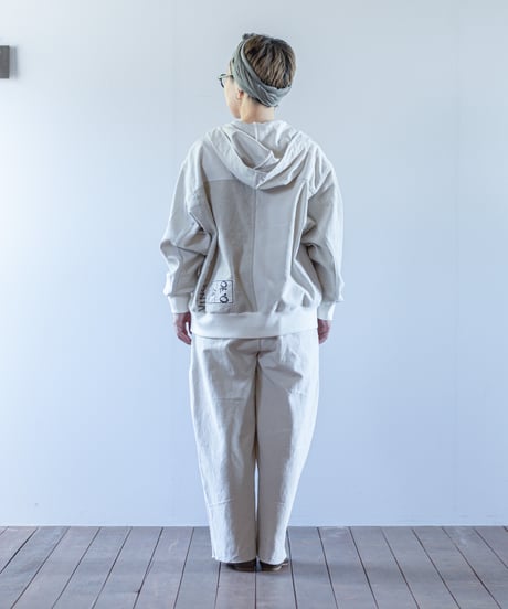 ARTE POVERA｜【 2025spring32 】USEDフランスシーツ RE-ZIPフードブルゾン