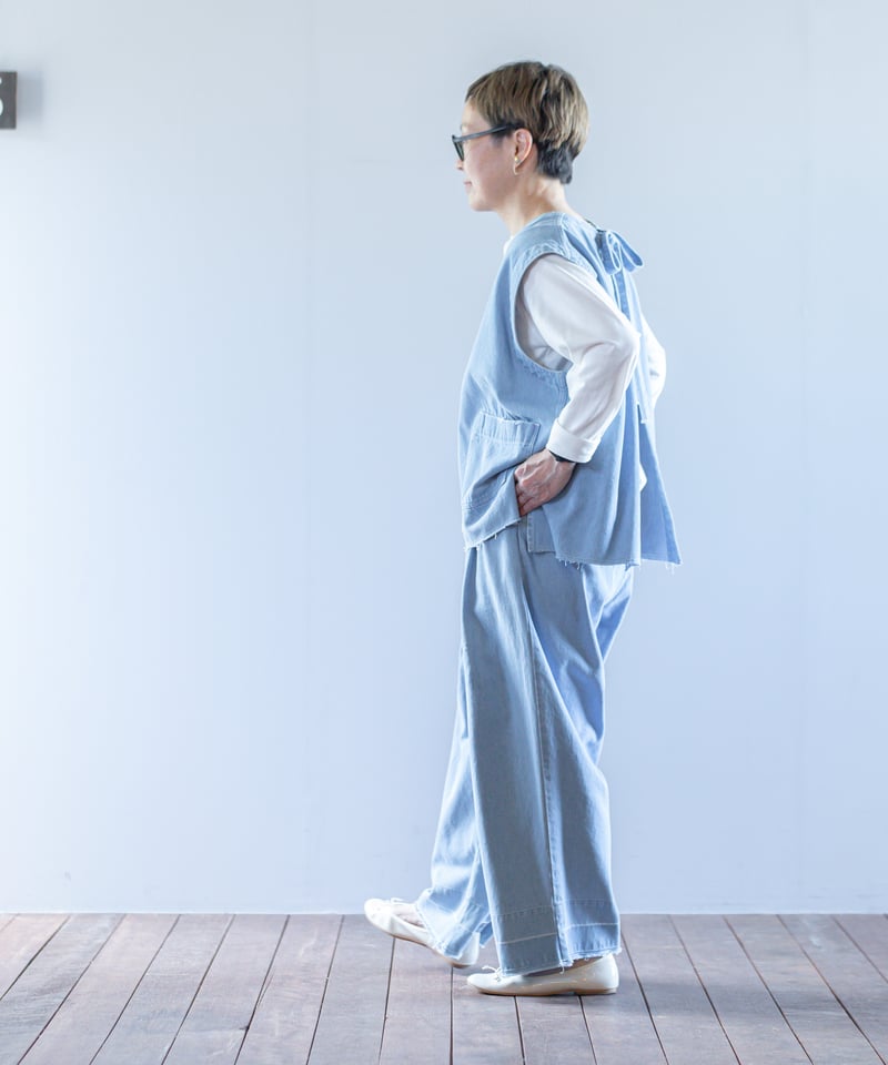 ☆ATPOVA｜【 2025spring64 】10OZデニム ダメージ加工ベスト