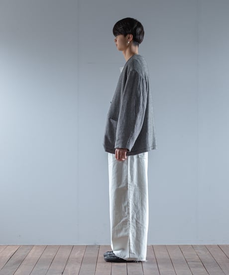 ATPOVA｜【 2025winter24 】 コットンウール ノーカラーJKT（裏付き）