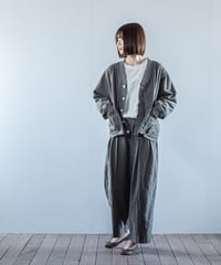 ATPOVA｜【 26WI18 】 L/Cキャバス＆裏毛MIX カーディガン(製品染)