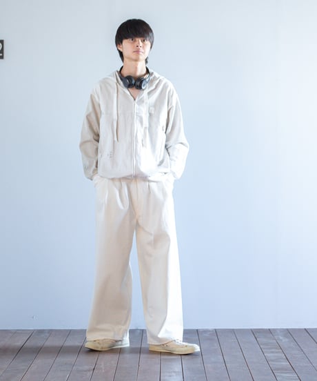 ARTE POVERA｜【 2025spring32 】USEDフランスシーツ RE-ZIPフードブルゾン