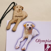 特注★名入れ木製犬種チャーム/キーホルダー