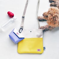 薄型なのに大容量サコッシュ（yellow＆white）※ポーチ別売
