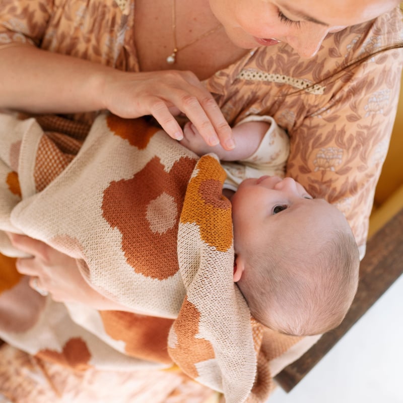 ブランケット/Knitted Blanket 100% organic cotton | WH