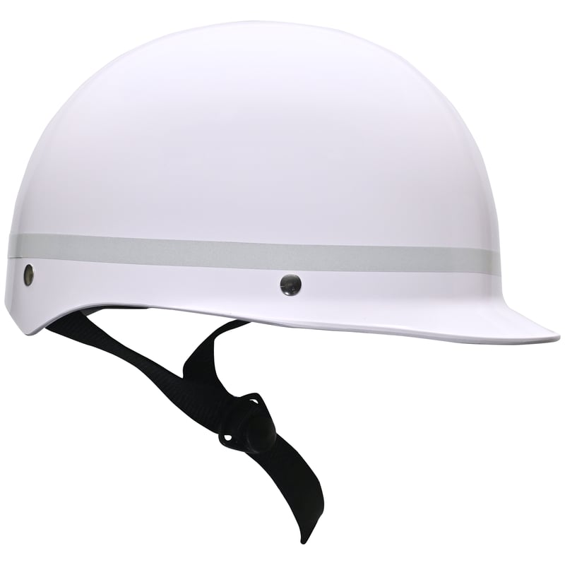 P型ヘルメット 白ライン（ABS素材）自転車用ヘルメット | カワハラ