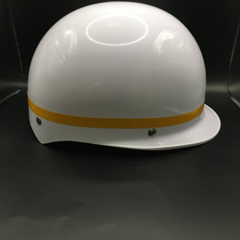 在庫処分品】P型ヘルメット L サイズ (59cm) 約530g 黄ライン