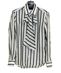 ys Yuji SUGENO (イース ユウジ スゲノ)  210830402-IVORY / Regular shirt with karami stripe stole