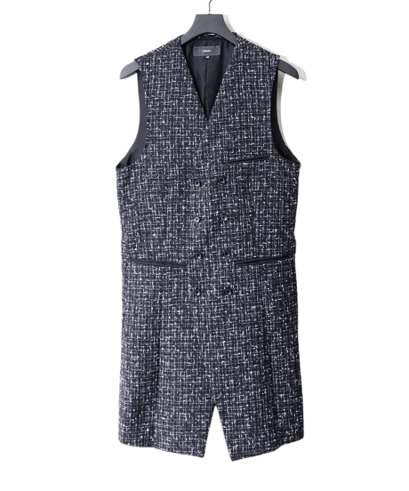 ys Yuji SUGENO (イース ユウジ スゲノ)  210631202-TWEED / Summer Tweed Double Long Vest
