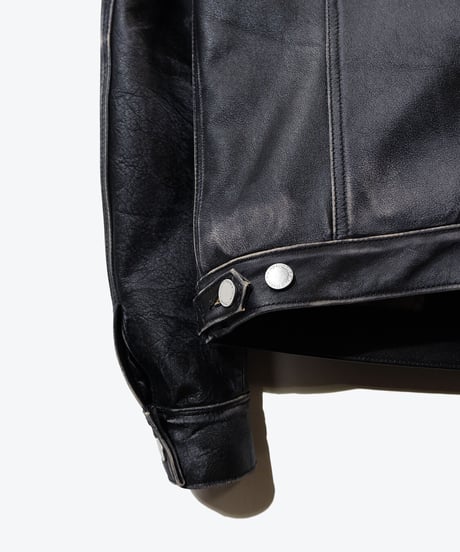 ys Yuji SUGENO (イース ユウジ スゲノ)  210650901-BLACK / Horse Leather USED Blast Tack Jacket