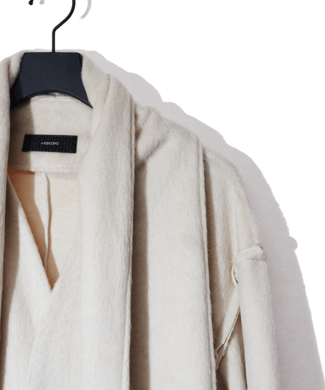 ys Yuji SUGENO (イース ユウジ スゲノ)  210520301(MEN) - 230520301(WOMEN) -L.BEIGE/ Pile shaggy long gown