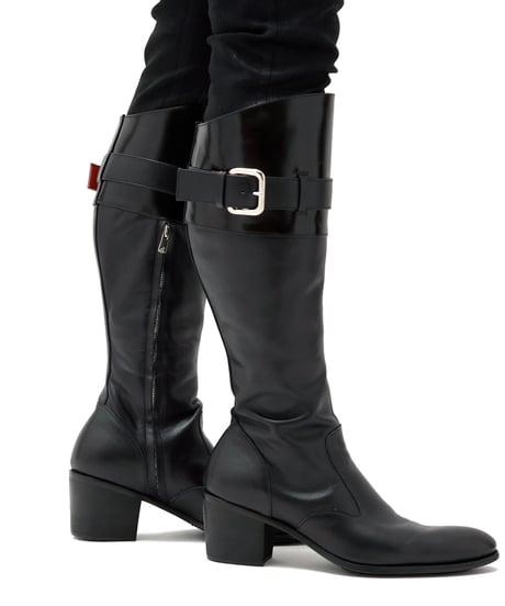 ys Yuji SUGENO (イース ユウジ スゲノ) ﻿﻿210954201-BLACK / Belted Long Boots