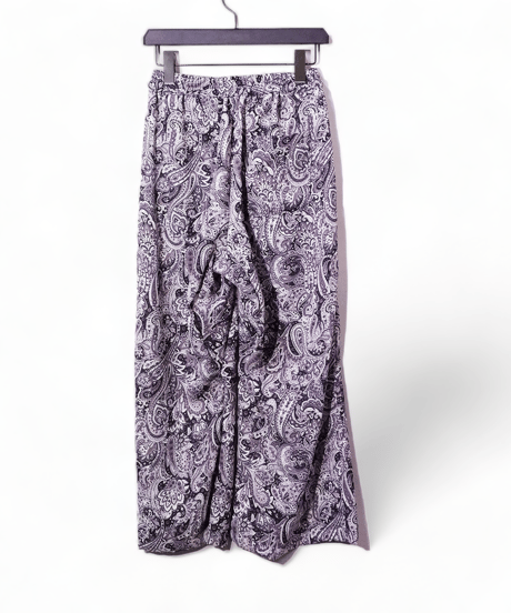 ADULT YUJISUGENO 5520130502-BLACK / Paisley Pattern Saruel Easy Wide Pants
