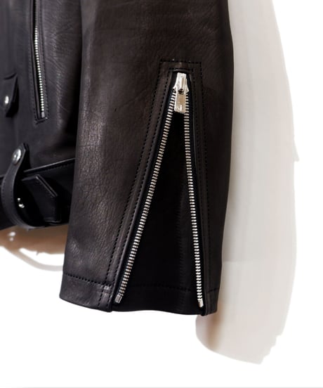 ys Yuji SUGENO (イース ユウジ スゲノ) 21045902A / Calfskin Belted Double Riders Jacket