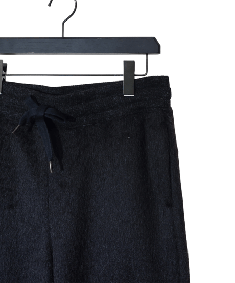ys Yuji SUGENO (イース ユウジ スゲノ)  220520501(UNISEX) -BLACK / Pile shaggy Easy wide pants