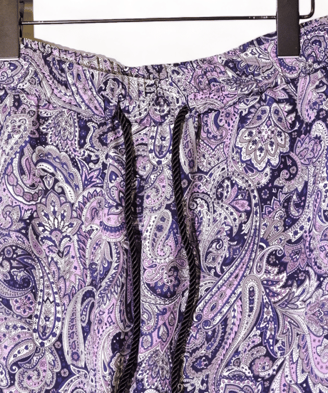 ADULT YUJISUGENO 5520130502-PURPLE / Paisley Pattern Saruel Easy Wide Pants