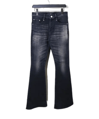 ys Yuji SUGENO (イース ユウジ スゲノ)  210640504-D.GRAY / USED Processing Hybrid Denim Bell-bottom