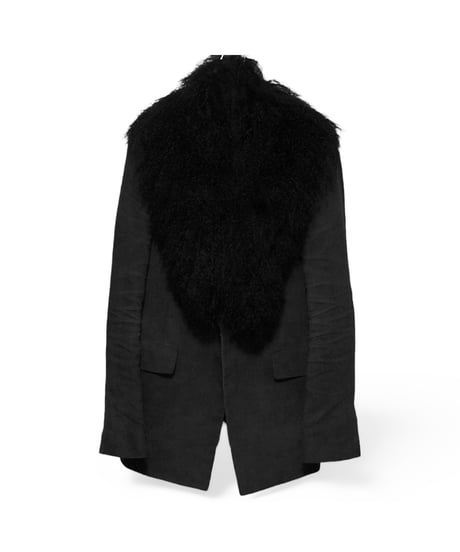 ys Yuji SUGENO (イース ユウジ スゲノ) 220952501-BLACK / Tibetan lamb fur Detachable collar
