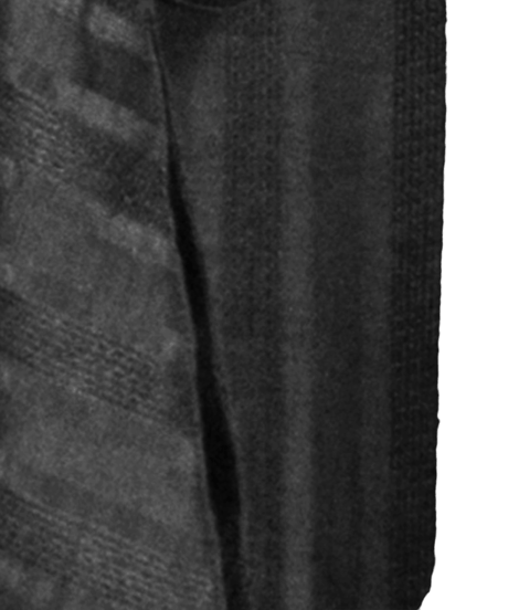 ys Yuji SUGENO (イース ユウジ スゲノ)  210830402-BLACK / Regular shirt with karami stripe stole