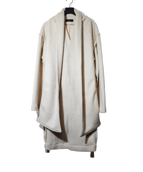 ys Yuji SUGENO (イース ユウジ スゲノ)  210520301(MEN) - 230520301(WOMEN) -L.BEIGE/ Pile shaggy long gown