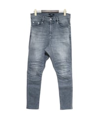 ys Yuji SUGENO (イース ユウジ スゲノ)  210640503-GRAY / Supima Stretch Denim USED Semi-saruel Pants