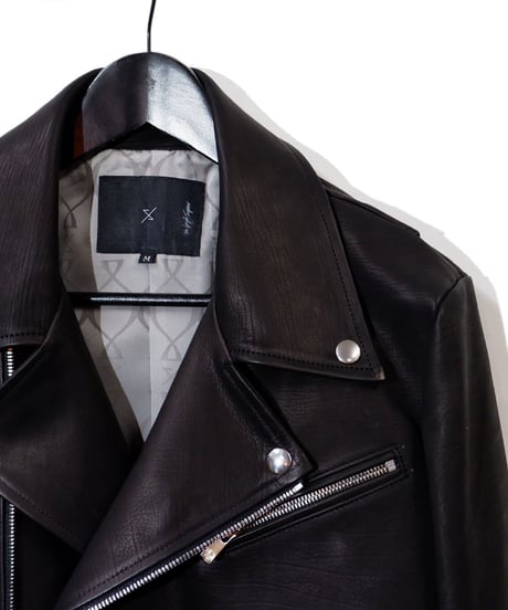 ys Yuji SUGENO (イース ユウジ スゲノ) 21045902A / Calfskin Belted Double Riders Jacket