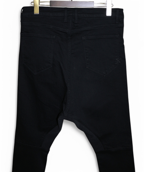 ys YUJISUGENO (イース ユウジ スゲノ)  211240503-BLACK / Hybrid stretch denim Saruel Pants