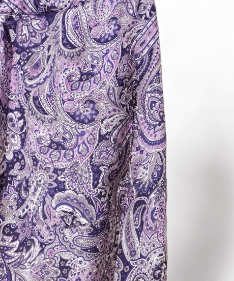 ADULT YUJISUGENO 5520130502-PURPLE / Paisley Pattern Saruel Easy Wide Pants