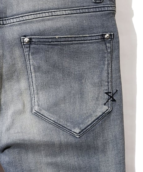 ys Yuji SUGENO (イース ユウジ スゲノ)  210340503-GRAY / Hybrid Stretch USED Skinny Denim Pants