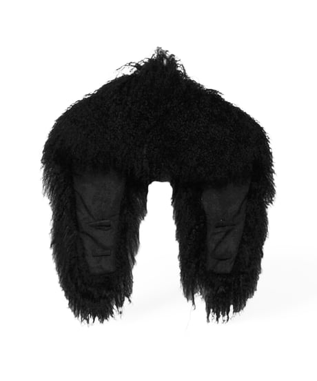 ys Yuji SUGENO (イース ユウジ スゲノ) 220952501-BLACK / Tibetan lamb fur Detachable collar