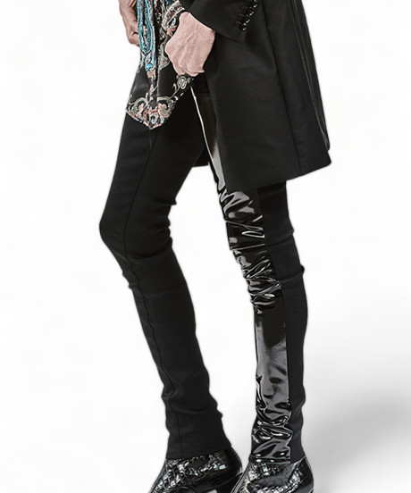 ys Yuji SUGENO (イース ユウジ スゲノ)  210340504-BLACK / Enamel changing stretch skinny denim Pants