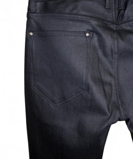 ys YUJISUGENO (イース ユウジ スゲノ)  211140502-BLACK / Hybrid stretch denim boot cut Pants