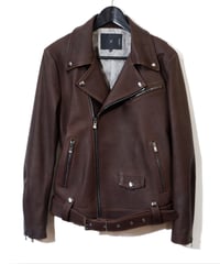 ys Yuji SUGENO (イース ユウジ スゲノ) 21045902B / Calfskin Belted Double Riders Jacket