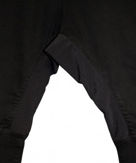 ys YUJISUGENO (イース ユウジ スゲノ)  211140503-BLACK / Hybrid stretch denim Saruel Pants