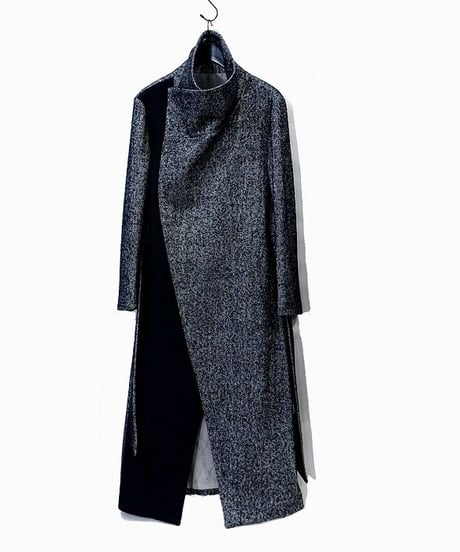ys Yuji SUGENO (イース ユウジ スゲノ) 210331103-TWEED / Tweed Changing High Color Wrap Maxi Coat