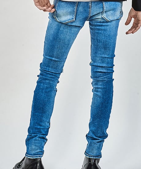 ys Yuji SUGENO (イース ユウジ スゲノ)  210340503-INDIGO / Hybrid Stretch USED Skinny Denim Pants