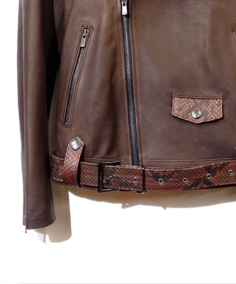 ys Yuji SUGENO (イース ユウジ スゲノ) 21045901B / Python Changing Double Riders Jacket