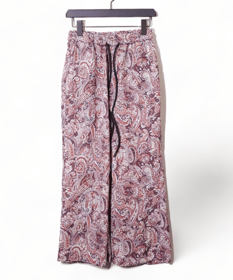 ADULT YUJISUGENO 5520130502-BROWN / Paisley Pattern Saruel Easy Wide Pants