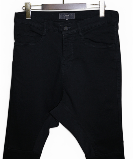 ys YUJISUGENO (イース ユウジ スゲノ)  211240503-BLACK / Hybrid stretch denim Saruel Pants