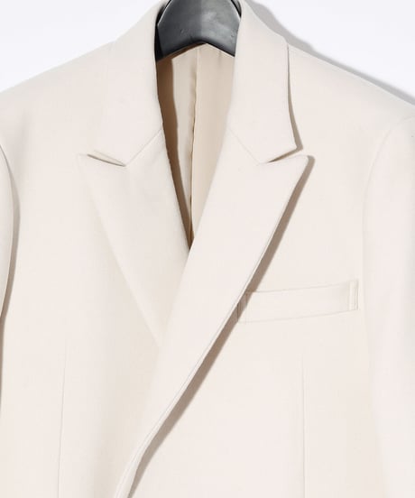 ys Yuji SUGENO (イース ユウジ スゲノ) 210731102-O/WHITE / Lambswool Semi-double gold glue Long Chester Coat
