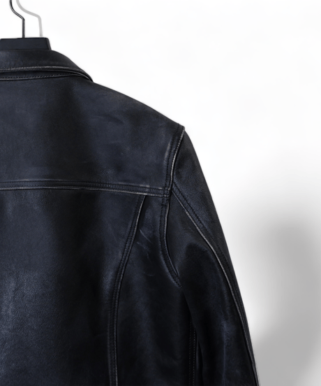 ys Yuji SUGENO (イース ユウジ スゲノ)  210650901-BLACK / Horse Leather USED Blast Tack Jacket