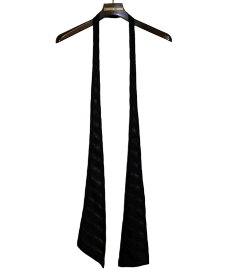 ys Yuji SUGENO (イース ユウジ スゲノ)  210830402-BLACK / Regular shirt with karami stripe stole